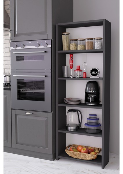 Mutfak Kiler Dolabı 5 Raflı 150 cm Çok Amaçlı Saklama ve Düzenleyici Raf