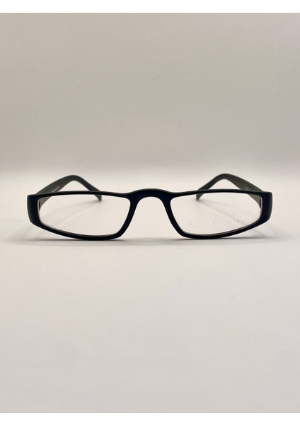 Mat Siyah Dar Dikdörtgen Unisex Gözlük Çerçevesi – Optik Cam Değişimine Uygun