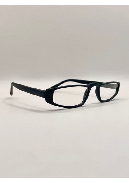 Mat Siyah Dar Dikdörtgen Unisex Gözlük Çerçevesi – Optik Cam Değişimine Uygun modelleri