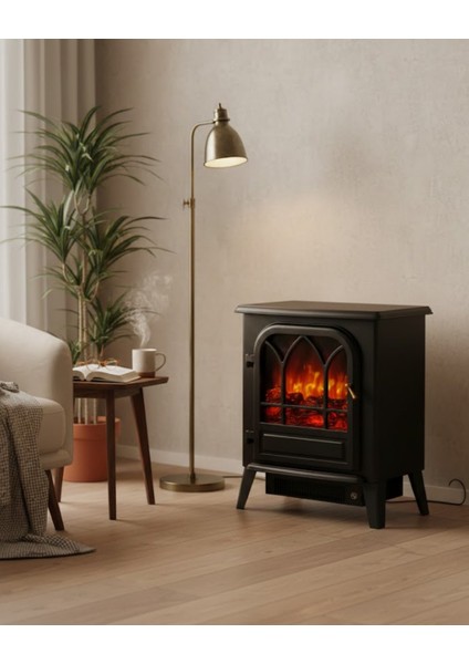 Stove Lidya 1950W Dekoratif Ayaklı Şömine