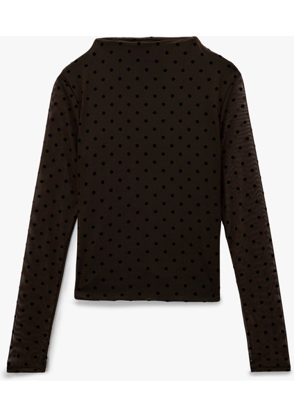 Regular Fit Drapeli Uzun Kollu Dik Yaka Bluz fiyatları