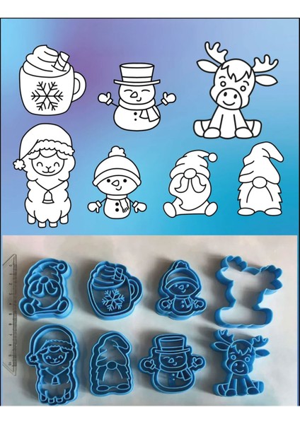 7'li Kurabiye Kalıbı - Kış Seti Kurabiye Kalıbı Seti fiyatları