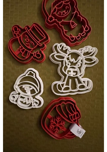 7'li Kurabiye Kalıbı - Kış Seti Kurabiye Kalıbı Seti