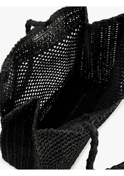 Saplı Örgü Hasır Tote Çanta fırsatları