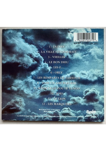 Jacques Brel CD (Orijinal Dönem 1997 Baskı Cd) fiyatları