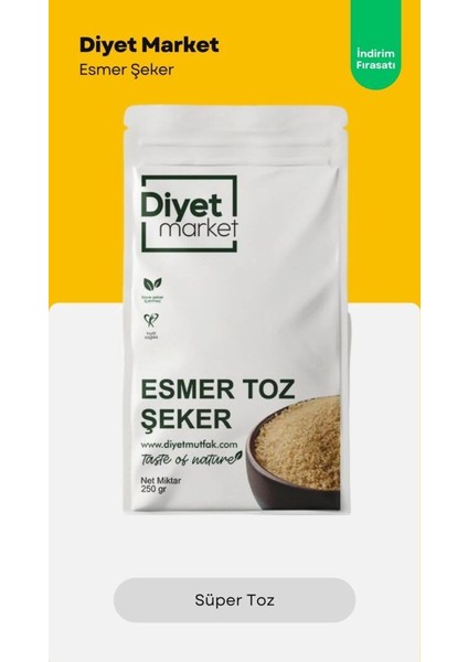 Esmer Toz Şeker 250 gr