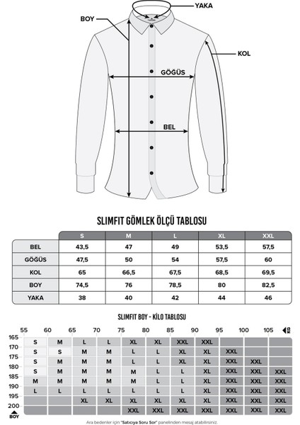 Slim Fit Uzun Kollu Dar Kesim Denim Kot Çift Cepli Spor Yaka Erkek Siyah Gömlek