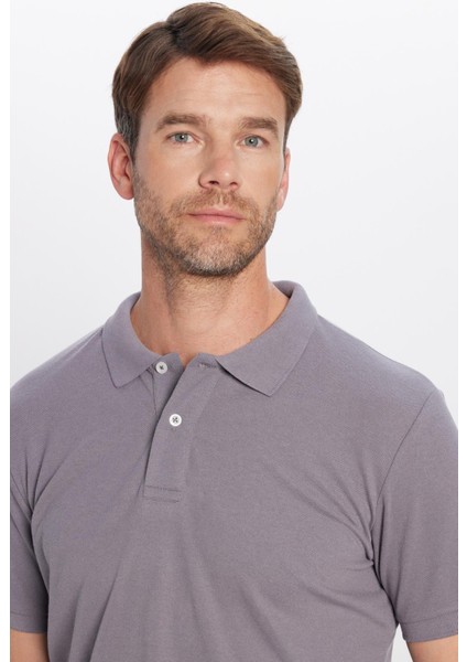 Erkek Slim Fit Dar Kesim Pamuklu Yumuşak Dokulu Serin Tutan Kumaş Düz Pike Polo Yaka Tişört
