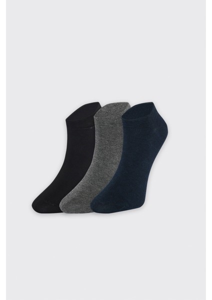 3'lü Düz Kısa Erkek Çorap