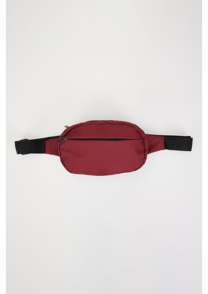 Unisex 2 Bölmeli Bordo Omuz ve Bel Çantası