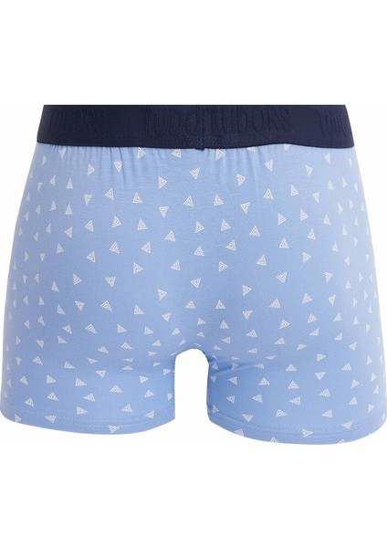 Erkek 3'lü Pamuk Likralı Esnek Kumaş Boxer