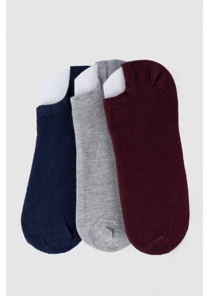 3'lü Düz Kısa Erkek Çorap