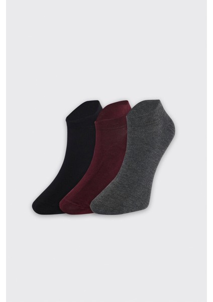 3'lü Düz Kısa Erkek Çorap
