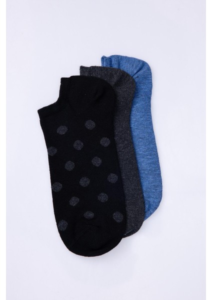 3'lü Desenli Kısa Erkek Çorap