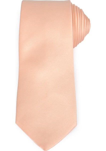 Düz Klasik Cep Mendilli Kahverengi Erkek Kravat