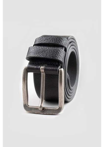 Erkek %100 Hakiki Deri 4 cm Spor Siyah Kemer