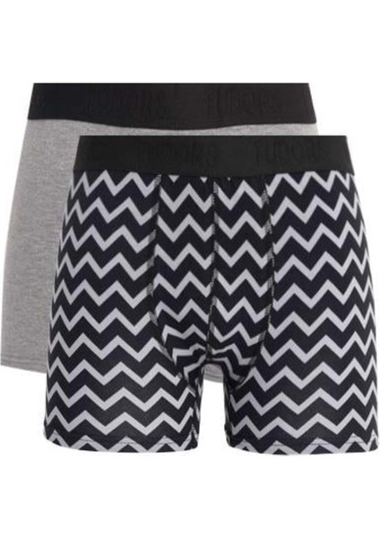 Erkek 2'li Pamuk Likralı Esnek Kumaş Boxer