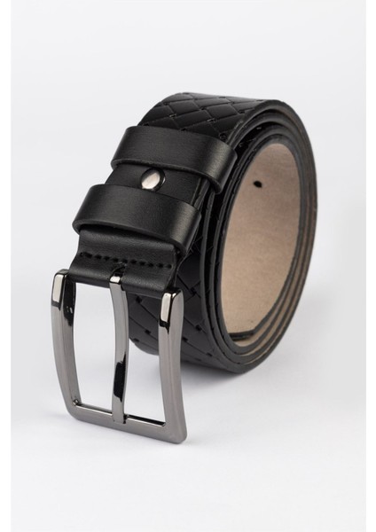 Erkek 4 Cm Spor Siyah Kemer