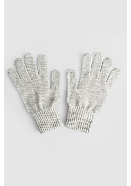 Kışlık Yün Gri Erkek Eldiven