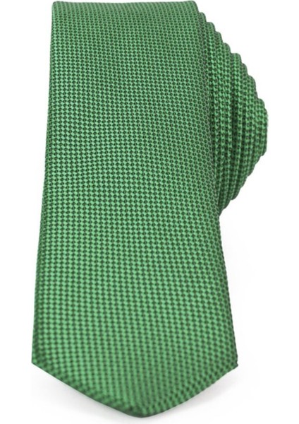 Ince Kendinden Desenli Erkek Kravat