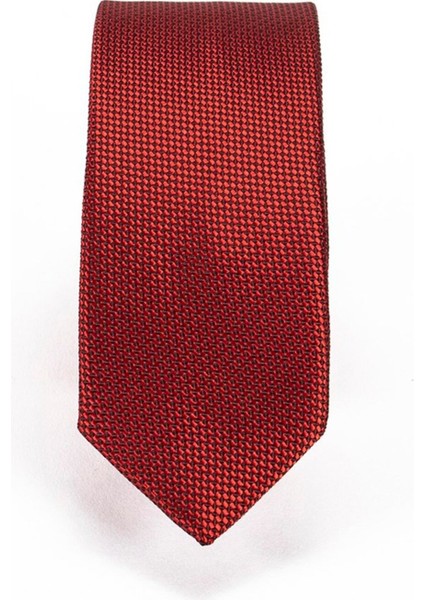 Ince Kendinden Desenli Erkek Kravat