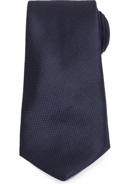 Desenli Klasik Cep Mendilli Lacivert Erkek Kravat