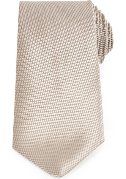 Desenli Klasik Cep Mendilli Kahverengi Erkek Kravat