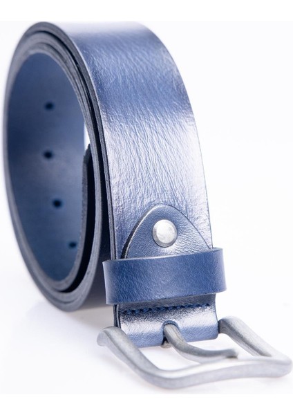 Erkek %100 Hakiki Deri 4 Cm Spor Lacivert Kemer