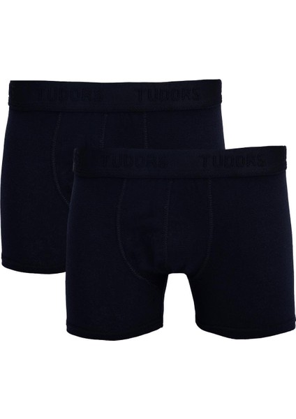 ERkek 2'li Pamuklu Likralı Esnek Kumaş Siyah Boxer