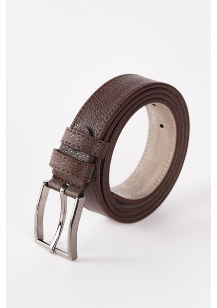 Erkek Deri 3 cm Klasik Kahverengi Kemer