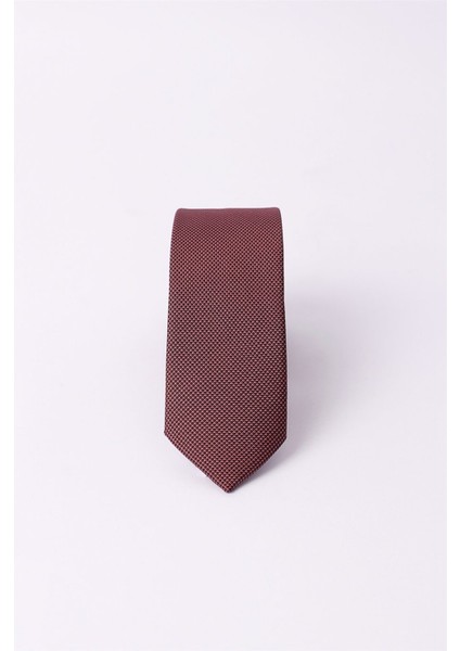 Kendinden Desenli Düz Erkek Kravat