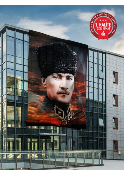 Atatürk Bayrağı 70X105 cm - Raşel Kumaş (10 Adet)