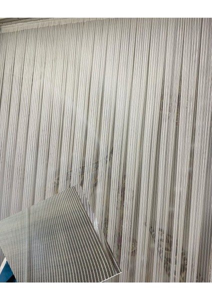 Bambu Şantuklu Kırışmaz Ütü Istemez Tül Perde 1/3 Sık Pileli