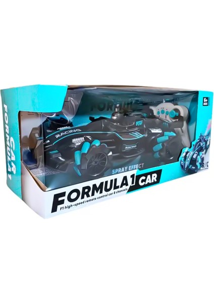 Uzaktan Kumandalı Full Fonksiyonlu Şarjlı Formula 1 Arabası Buharlı Işıklı Yeşil A8863148