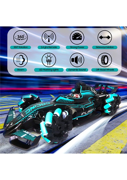 Uzaktan Kumandalı Full Fonksiyonlu Şarjlı Formula 1 Arabası Buharlı Işıklı Yeşil A8863148 fırsatları