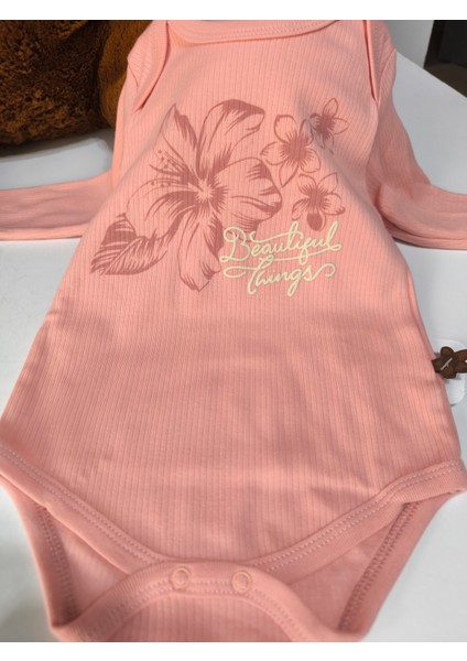 Erkek-Kız Bebek Omuz Genişletmeli Çıtçıtlı Body Pijama Bere Takımı, %100 Pamuk , 3-6-9 Ay indirimleri