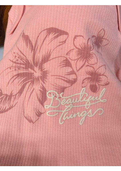 Erkek-Kız Bebek Omuz Genişletmeli Çıtçıtlı Body Pijama Bere Takımı, %100 Pamuk , 3-6-9 Ay