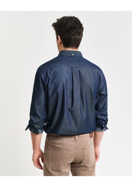 Erkek Lacivert Regular Fit Düğmeli Yaka Gömlek 3000400.989 modelleri