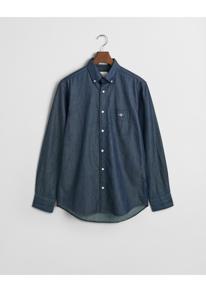 Erkek Lacivert Regular Fit Düğmeli Yaka Gömlek 3000400.989 fırsatları