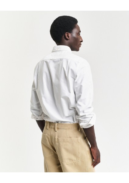 Erkek Beyaz Slim Fit Klasik Yaka Oxford Gömlek 3000202.110 modelleri