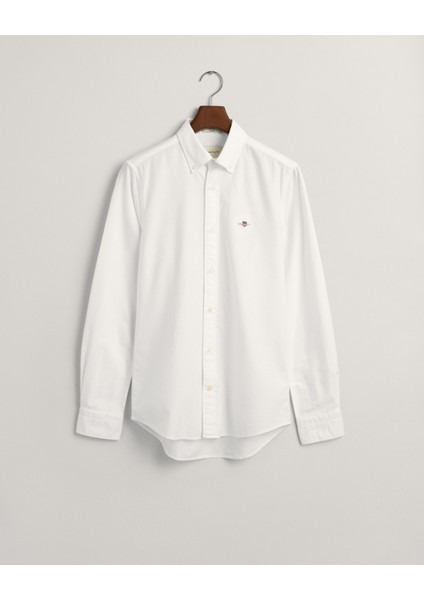 Erkek Beyaz Slim Fit Klasik Yaka Oxford Gömlek 3000202.110 fırsatları