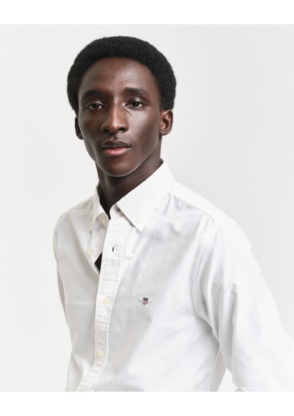Erkek Beyaz Slim Fit Klasik Yaka Oxford Gömlek 3000202.110 indirimleri