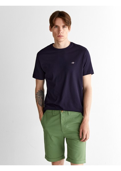 Erkek Lacivert Regular Fit Bisiklet Yaka T-Shirt 2325167T.433