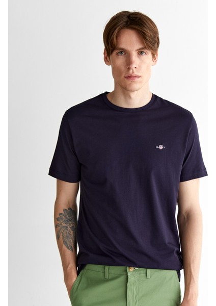 Erkek Lacivert Regular Fit Bisiklet Yaka T-Shirt 2325167T.433 fırsatları