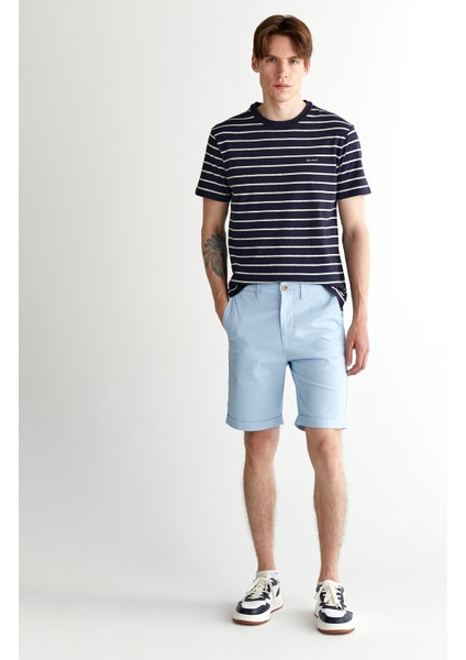 Erkek Mavi Slim Fit Şort 205353.457