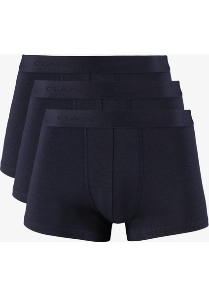 Erkek Lacivert Slim Fit 3'lü Logolu Boxer 900003503.433