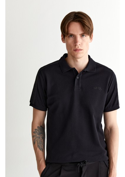 Erkek Siyah Regular Fit Logolu Polo 2425122T.5 fırsatları