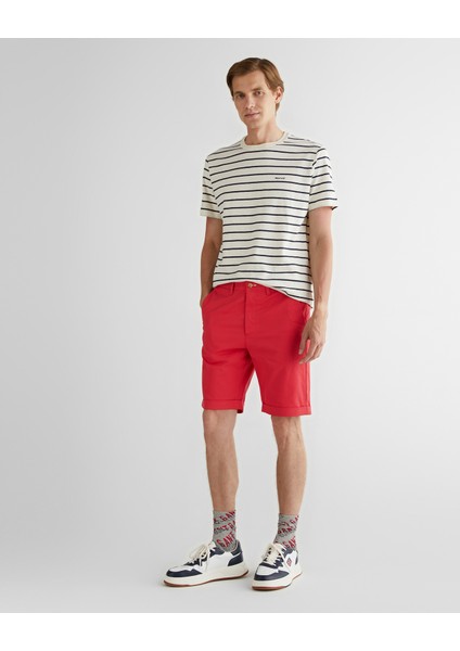 Erkek Kırmızı Slim Fit Şort 205353.648