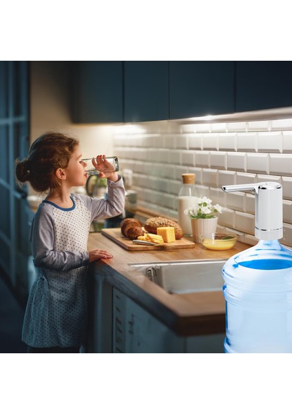 HP82 Şarjlı Otomatik Type-C Girişli Damacana Su Pompası Beyaz indirimleri