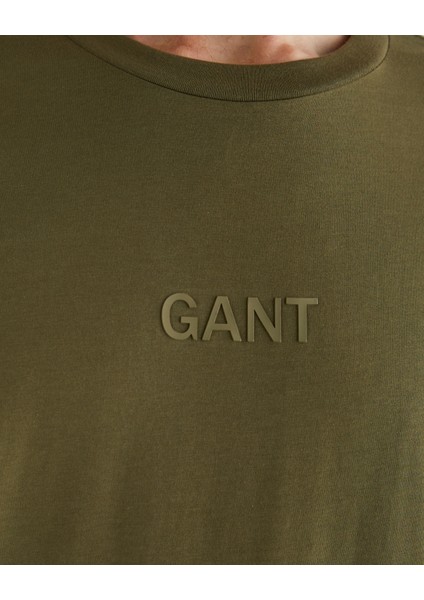 Erkek Yeşil Relaxed Fit Bisiklet Yaka Logolu T-Shirt 2325138T.301 indirimleri